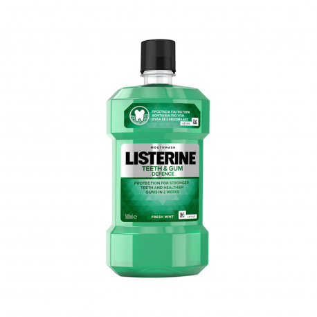 Listerine στοματικό διάλυμα teeth & gum defense fresh mint (500ml)