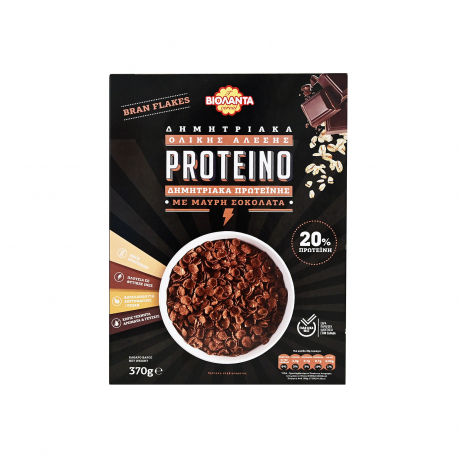 Βιολάντα δημητριακά πρωτεΐνης ολικής αλέσεως proteino με μαύρη σοκολάτα - vegetarian (370g)