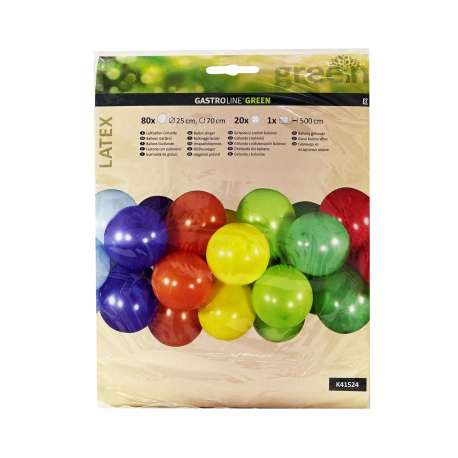 Gastroline μπαλόνια green 41524 περιέχει βάση για 20 μπαλόνια (100τεμ.)