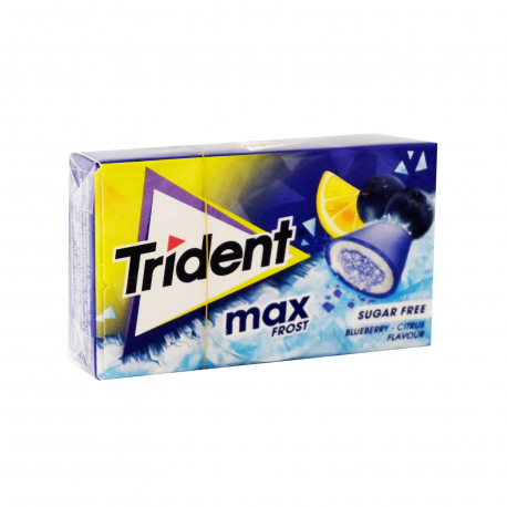 Trident τσίχλες max frost blueberry/ citrus (20g)
