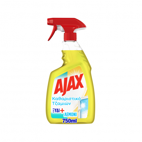 Ajax spray καθαρισμού τζαμιών boost ξίδι & λεμόνι (750ml)