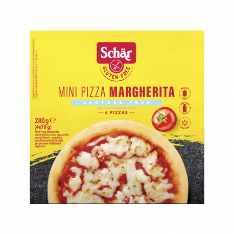 Schar πίτσα κατεψυγμένη ατομική μαργαρίτα - χωρίς γλουτένη, χωρίς λακτόζη (4x70g)