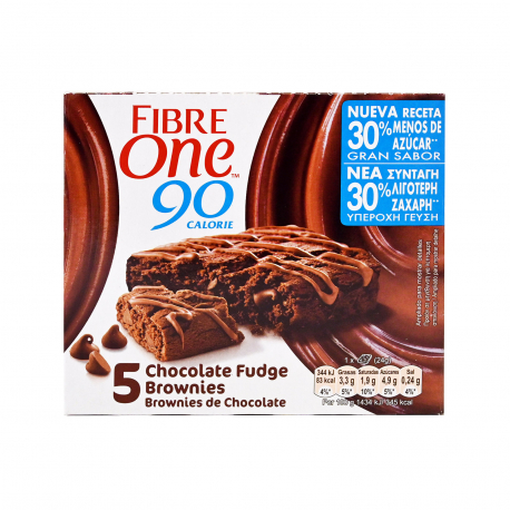 Fibre one κέικ brownies chocolate fudge, λιγότερη ζάχαρη (5x24g)