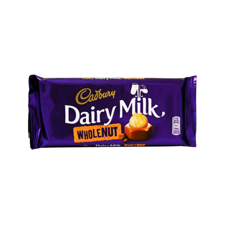 Cadbury σοκολάτα γάλακτος dairy milk wholenut - vegetarian (120g)