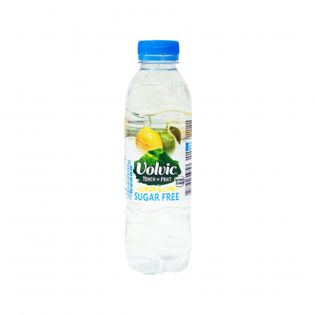 Volvic φυσικό μεταλλικό νερό touch of fruit lemon & lime - χωρίς ζάχαρη (500ml)