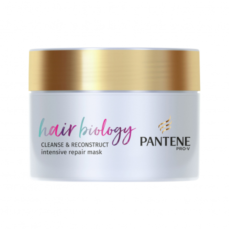 Pantene μάσκα μαλλιών pro-V/ hair biology cleanse & reconstruct (160ml)