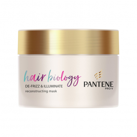 Pantene μάσκα μαλλιών pro-V/ hair biology de-frizz (160ml)