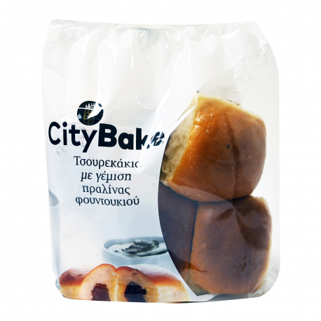 Citybake τσουρεκάκια γεμιστά με πραλίνα φουντουκιού (350g)