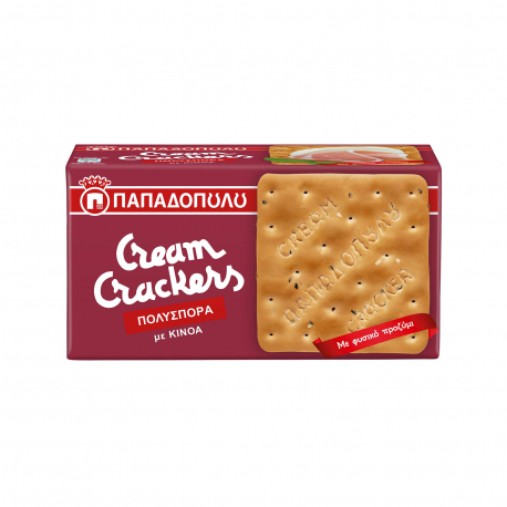 Παπαδοπούλου κράκερ πολύσπορα cream crackers με κινόα (195g)