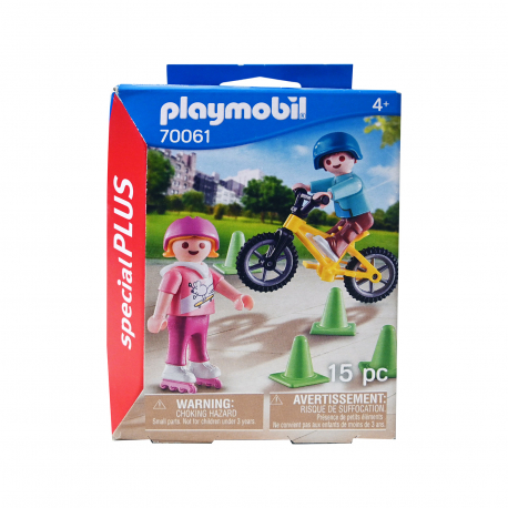 Playmobil παιχνίδι 70061 παιδάκια με πατίνι & ποδήλατο 4+ ετών