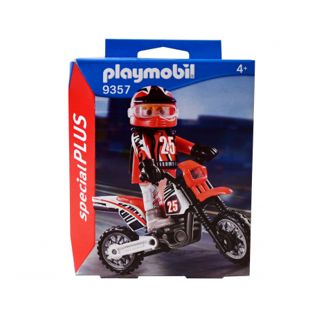 Playmobil παιχνίδι 9357 οδηγός motorcross 4+ ετών