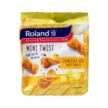 Roland κρουασίνια mini twist με τυρί ελβετικό & βούτυρο (75g)