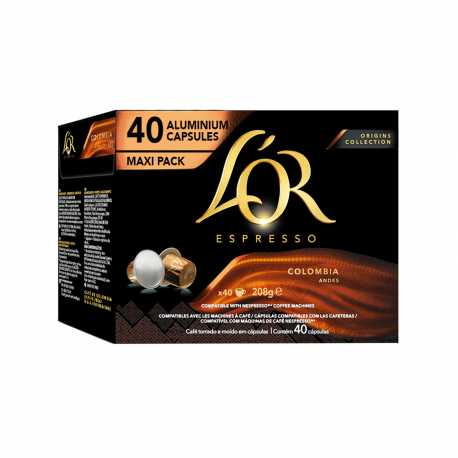 L'or καφές espresso σε κάψουλες colombia 40 μερίδες (40τεμ.)