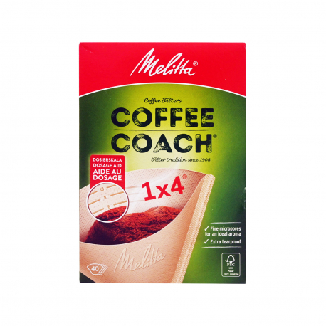 Melitta φίλτρα καφέ coffee coach No. 1X4 (40τεμ.)