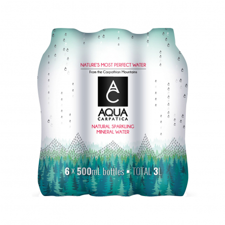 Aqua Carpatica φυσικό μεταλλικό νερό ανθρακούχο (6x500ml)