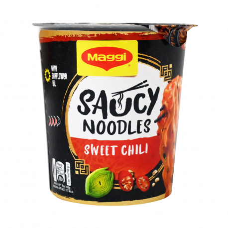 Maggi νουντλς στιγμής saucy noodles sweet chili (75g)