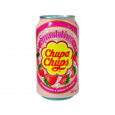 Chupa chups αναψυκτικό strawberry & cream (345ml)