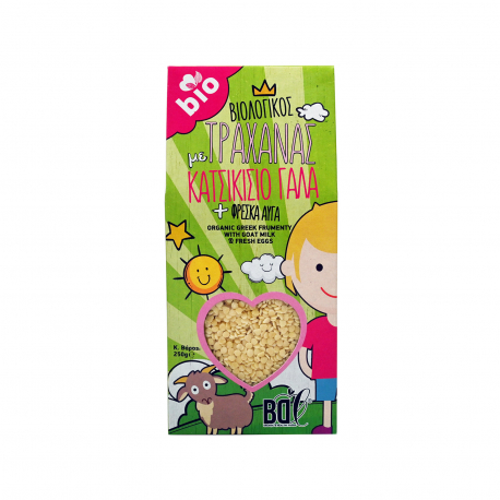 Bdl organic & healthy food τραχανάς παιδικός με κατσικίσιο γάλα & φρέσκα αυγά - βιολογικό, από κατσικίσιο γάλα (250g)