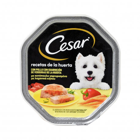 Cesar τροφή σκύλου με κοτόπουλο γαρνιρισμένο με λαχανικά κήπου (150g)