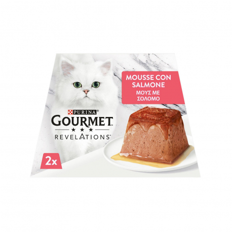 Purina τροφή γάτας gourmet revelation σολομός σε σάλτσα (2x57g)