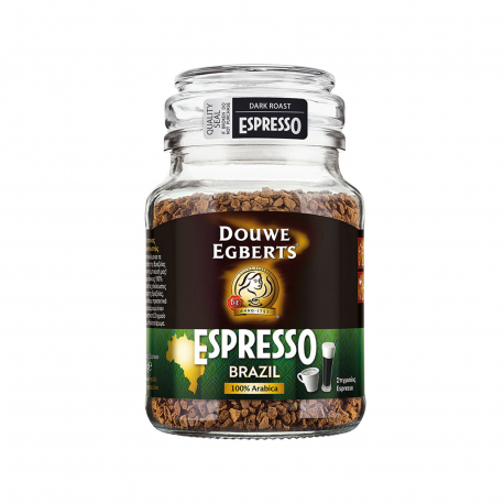 Douwe egberts καφές στιγμιαίος espresso brazil 100% arabica (95g)