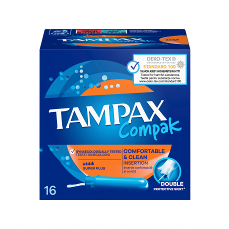 Tampax ταμπόν compak super plus (16τεμ.)