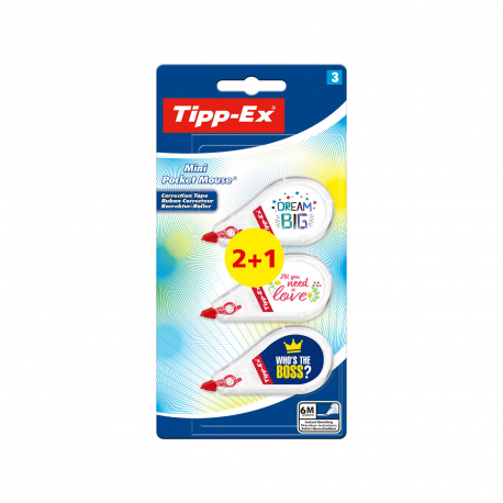 Tippex ταινία διορθωτική mini pocket mouse (2+1)