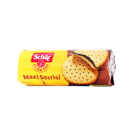 Schar μπισκότα γεμιστά maxi sorrisi με γεύση κακάο - χωρίς γλουτένη (250g)