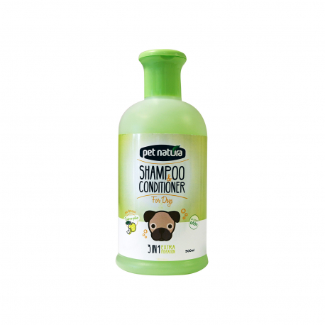 Pet natura σαμπουάν & κρέμα σκύλου 3 in 1 με άρωμα πράσινο μήλο (500ml)