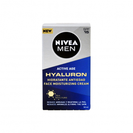 Nivea ενυδατική κρέμα προσώπου αντρική men active age hyaluron (50ml)