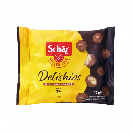 Schar μπαλίτσες δημητριακών delishios τραγανές με επικάλυψη σοκολάτας γάλακτος - χωρίς γλουτένη (37g)