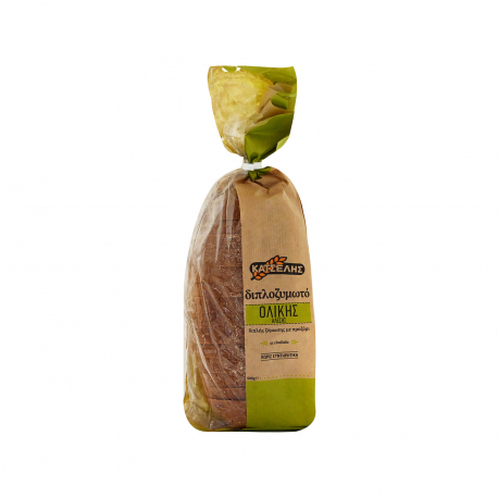 Κατσέλης ψωμί ολικής αλέσεως διπλοζυμωτό με ελαιόλαδο σε φέτες (500g)
