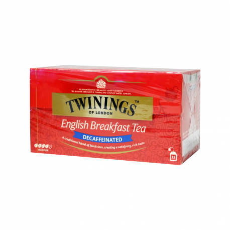 Twinings τσάι μαύρο english breakfast decaffeinated (25φακ.)