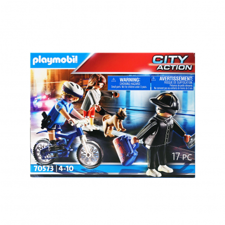 Playmobil παιχνίδι 70573 city action αστυνόμος με ποδήλατο από 4-10 ετών