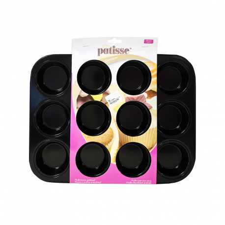 Patisse φόρμα muffin αντικολλητική 12 τεμαχίων - 35εκ.