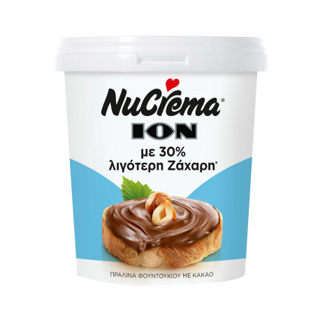Ίον προϊόν επάλειψης nucrema λιγότερη ζάχαρη (380g)