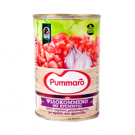 Pummaro τοματάκι ψιλοκομμένο αποφλοιωμένο με κρεμμύδι (280g)