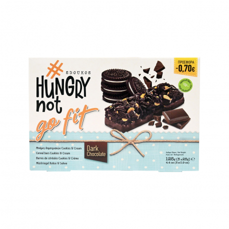 Hungry not μπάρα δημητριακών go fit cookies & cream (5χ25g) (-0.7€)