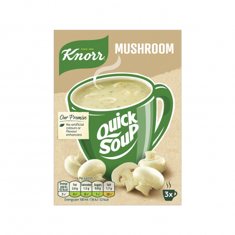 Knorr σούπα στιγμής quick soup μανιταρόσουπα (3x15g)