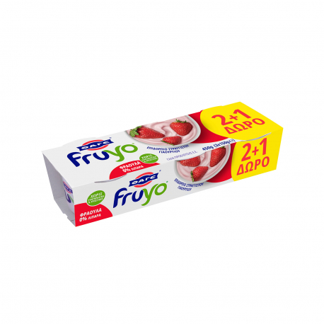 Φάγε επιδόρπιο γιαουρτιού στραγγιστό fruyo φράουλα (150g) (2+1)