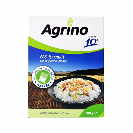 Agrino ρύζι basmati σε μαγειρικό σακουλάκι σε 10 λεπτά (4x125g)
