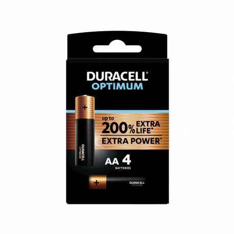 Duracell μπαταρίες αλκαλικές optimum AA (4τεμ.)