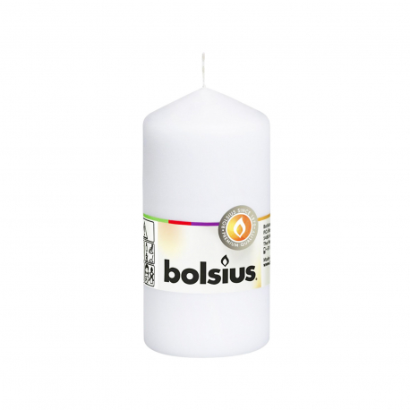Bolsius κερί κυλινδρικό 120/58 λευκό