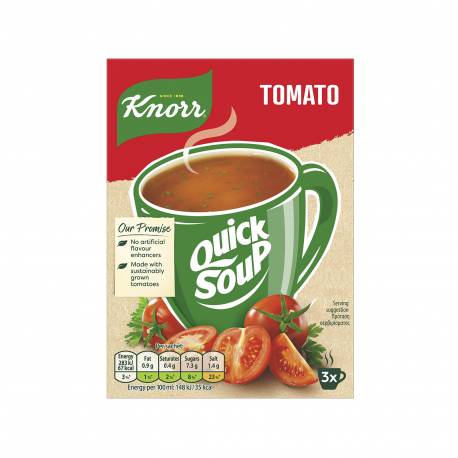 Knorr σούπα στιγμής quick soup τομάτας - vegetarian (3x20g)