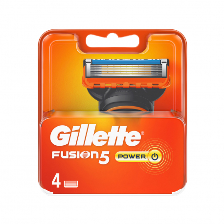Gillette ανταλλακτικά ξυραφάκια αντρικά fusion 5 power (4τεμ.)