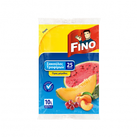 Fino σακούλες τροφίμων 10lt γίγας (25τεμ.)