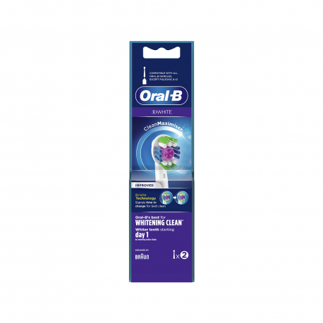 Oral- B ανταλλακτικό βουρτσάκι ηλεκτρικής οδοντόβουρτσας 3d white (2τεμ.)