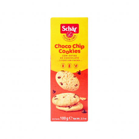 Schar μπισκότα cookies choco chip - χωρίς γλουτένη, χωρίς λακτόζη, vegan (100g)