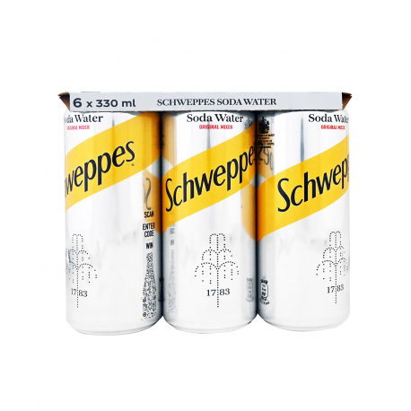 Schweppes αναψυκτικό σόδα (6x330ml)
