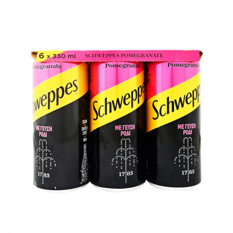 Schweppes αναψυκτικό τόνικ ρόδι - (6x330ml)